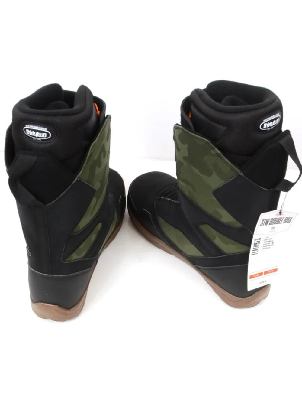 NEW Thirty-Two STW Double Boa Snowboard Boot Men's 13 Black/Camo